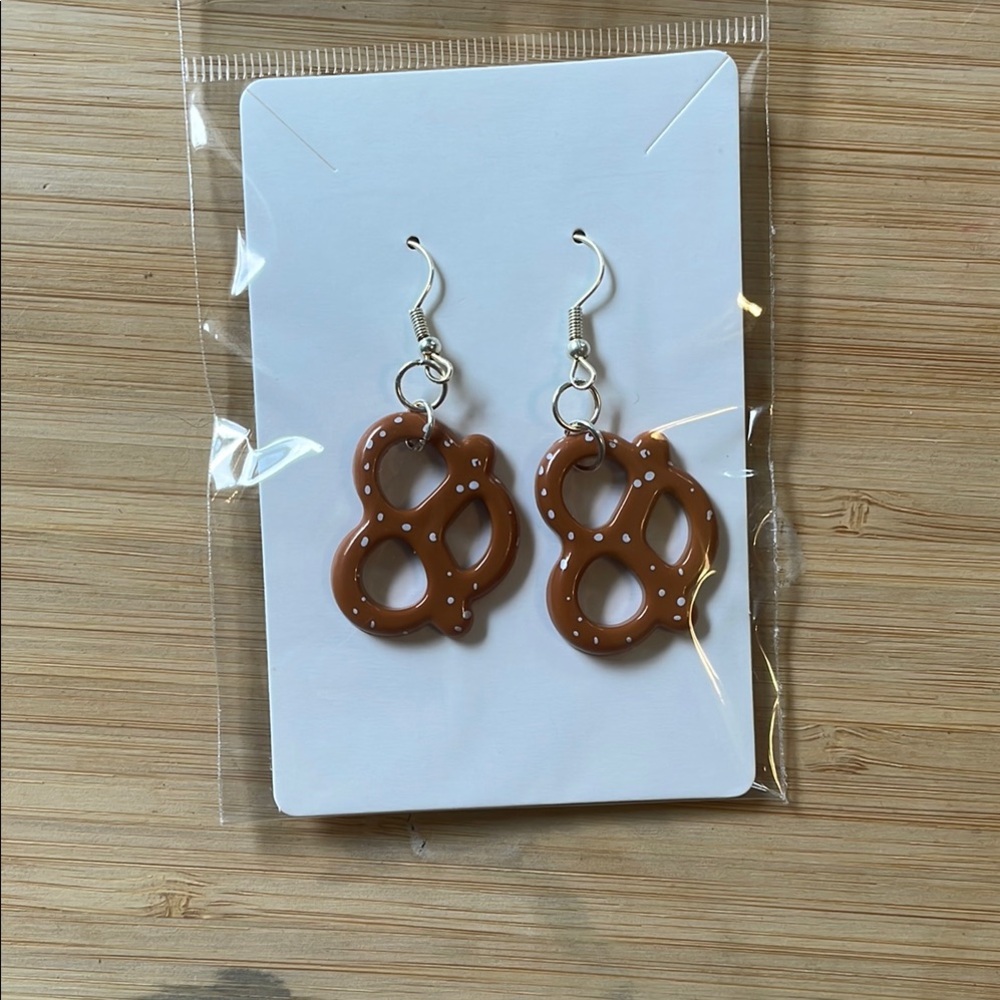 Brown Pretzel Earrings